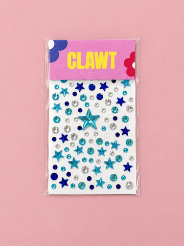 Blue Star Nail Gems – packaged nail gems, flat-lay product view
