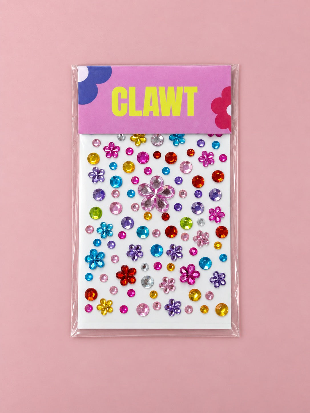 Colour Pop Nail Gems – Flower Gems – packaged nail gems, flat-lay product view