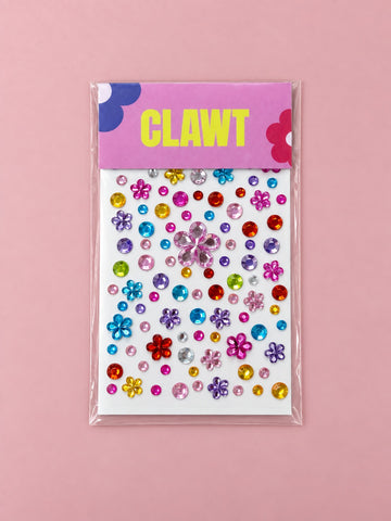 Colour Pop Nail Gems – Flower Gems – packaged nail gems, flat-lay product view