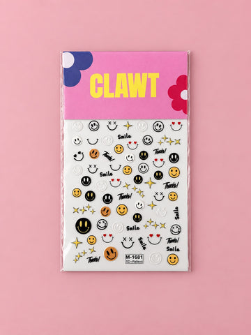 Smile Club Nail Stickers – packaged sticker sheet, flat-lay product view