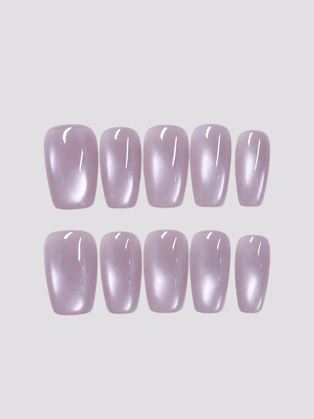 Lilac Dream short square press-on nails – flat-lay product view
